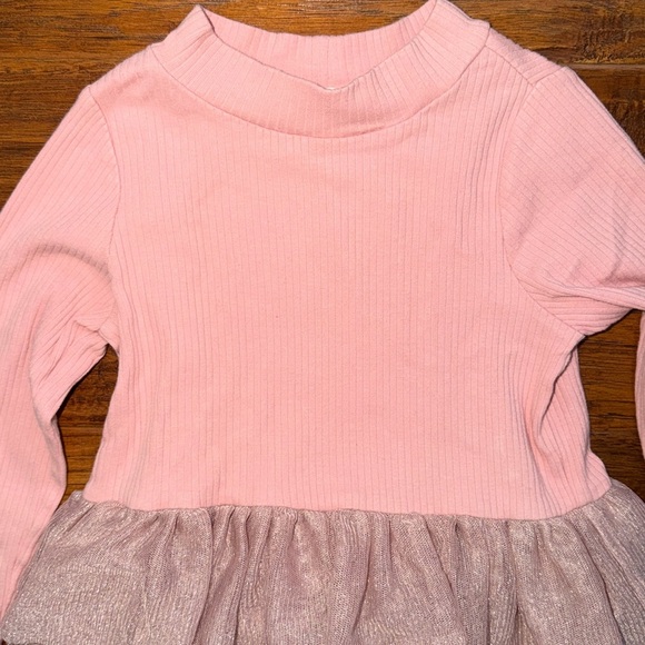 Crewcuts JCrew Tulle long sleeve layered dress, pink, size 5 - Picture 3 of 9